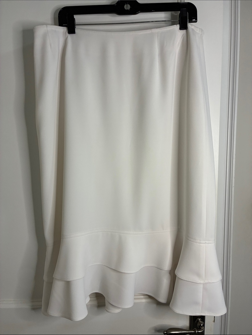 Louben Laura Plus Ivory Tiered Ruffle Skirt 16W π΅MT